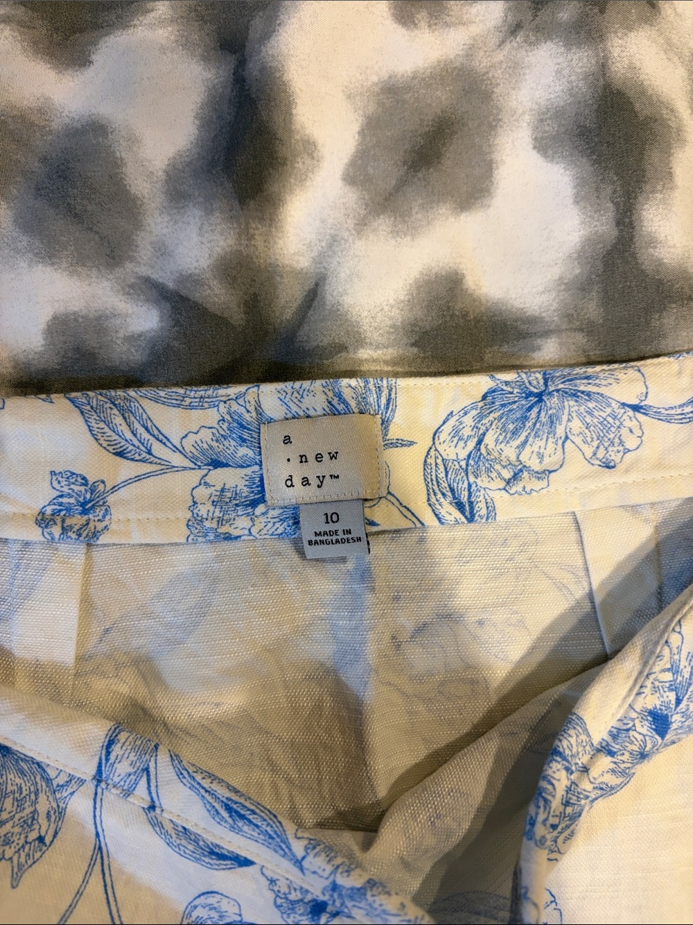 A New Day Blue Floral Two-Piece Skirt Set - Picture 4 of 6